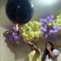 Faciaya ramak kaldı! Cinsiyet öğrenme partisinde helyum dolu balonu ateşle patlattılar