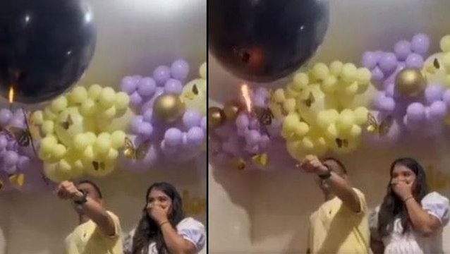 Cinsiyet öğrenme partisinde korkunç anlar: Sakın kimse bunu denemesin