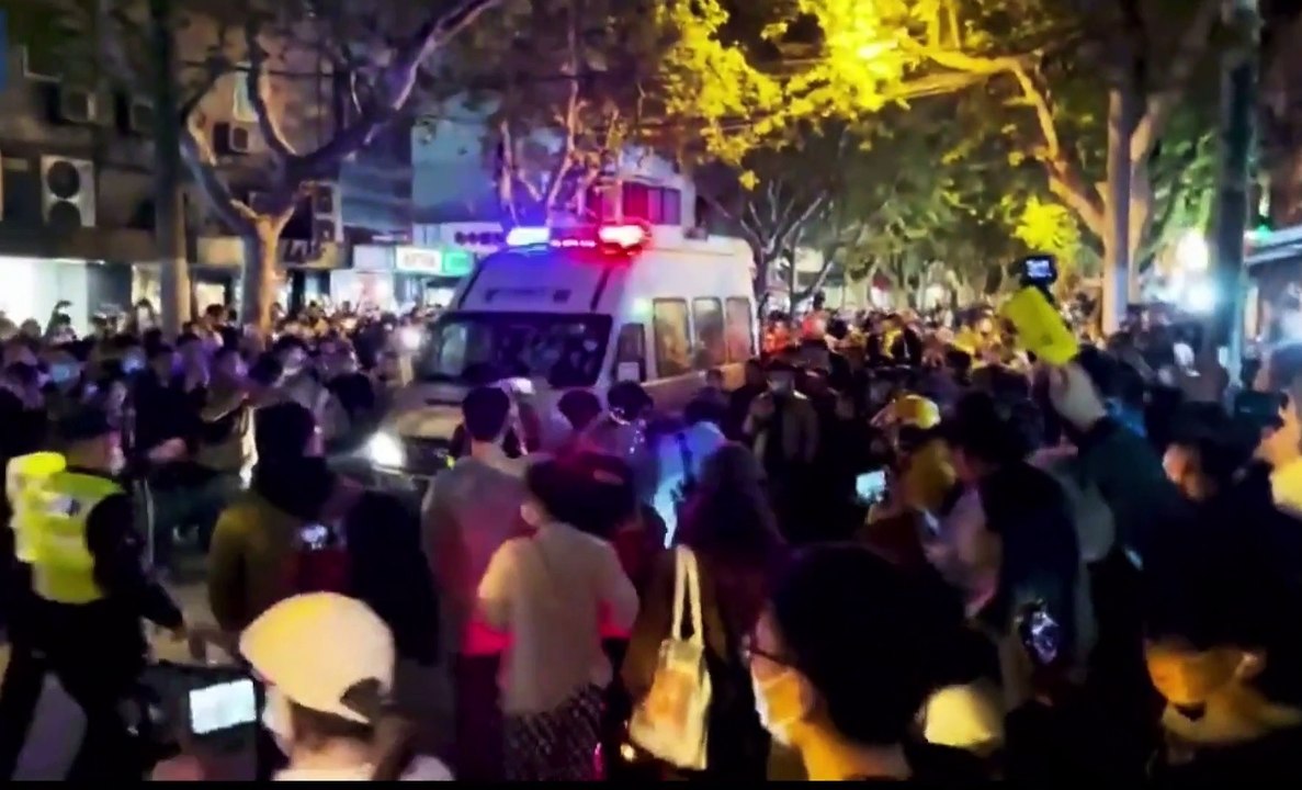BBC journalist Edward Lawrence was filmed being arrested and manhandled by Chinese police in Shanghai