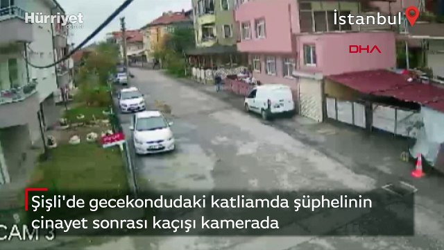 Şişli'de gecekondudaki katliamda şüphelinin cinayet sonrası kaçışı kamerada