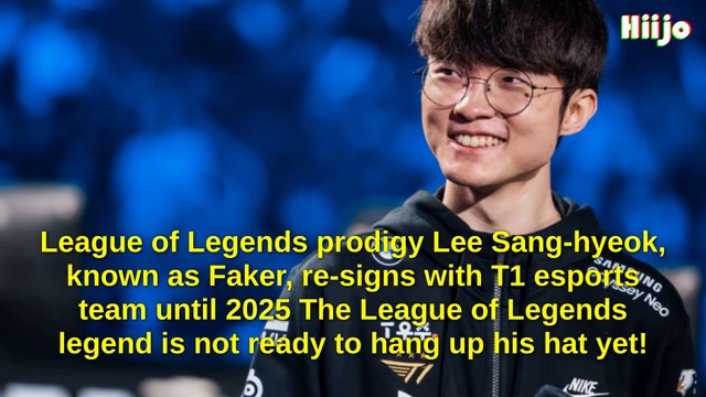 League of Legends prodigy Lee Sang-hyeok, known as Faker, re-signs with T1 esports team until 2025