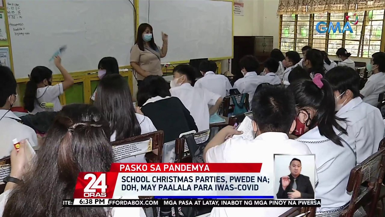 School christmas parties, pwede na; DOH, may paalala para iwas-COVID | 24 Oras