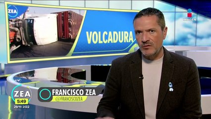 Vuelca tráiler con cerdos en la carretera Peñón-Texcoco