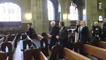 Mattarella visita la Cattedrale di Berna