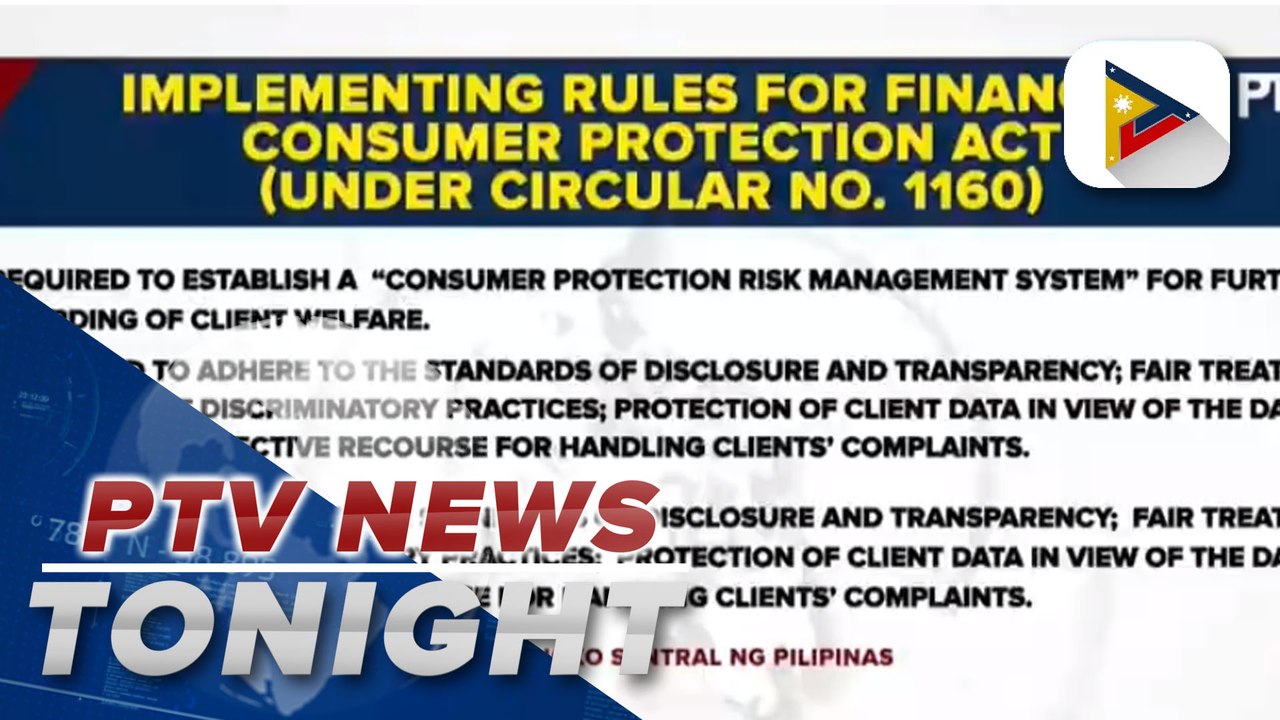 BSP issues implementing rules for Financial Consumer Protection Act