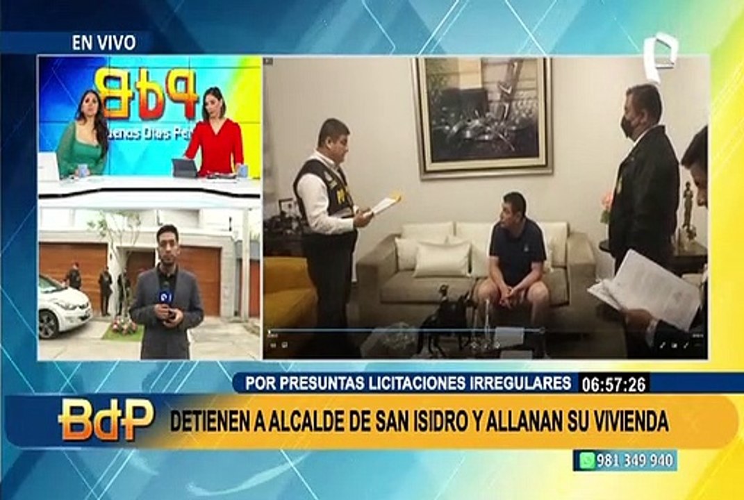 Detienen a Augusto Cáceres, alcalde de San Isidro: en la operación se allanaron 14 inmuebles
