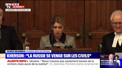 Guerre en Ukraine: "Après la libération des villes, on découvre des pièces de torture", affirme Olena Zelenska, au Parlement britannique