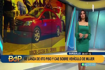 Surquillo: hombre se lanza de sexto piso de hotel y cae sobre vehículo