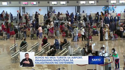 Buhos ng mga turista sa airport, inaasahang magpi-peak sa kalagitnaan ng Disyembre | Saksi
