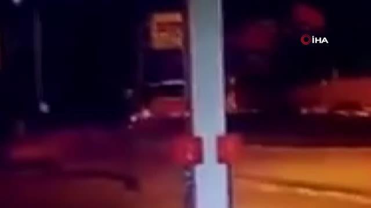 Otel güvenlik müdürünün hayatını kaybettiği feci kaza kamerada