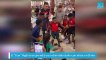 El "Kun" Agüero se prendió a un divertido baile con niños en Doha