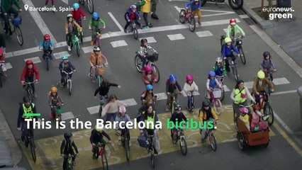 What are bike buses and why are kids 'jumping out of bed' to join them?