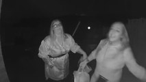 Hilarious ring doorbell fail of drunk girls!