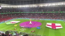 England and Wales teams sing national anthems ahead of World Cup clash