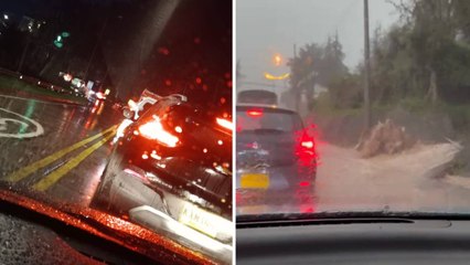 Fuertes lluvias generaron caos vehicular sobre la vía La Calera y la calle 80