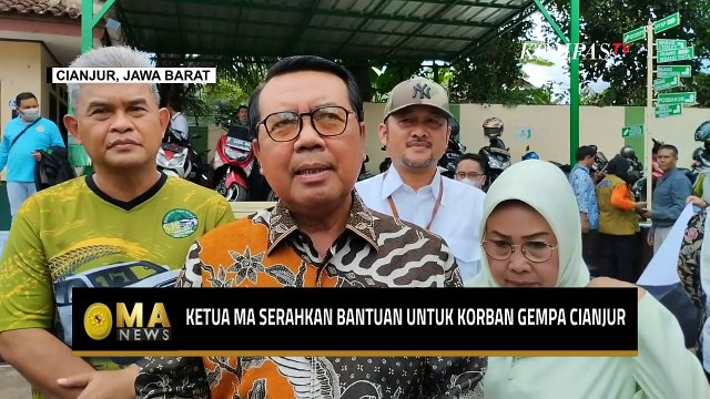 Ketua Mahkamah Agung Muhammad Syarifuddin Serahkan Bantuan untuk Korban Gempa Cianjur - MA NEWS