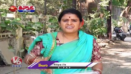 Teenmaar Chandravva Funny Conversation On 2BHK Houses | V6 Teenmaar