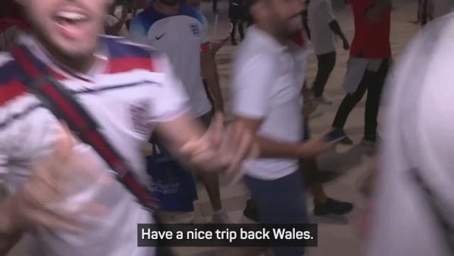 Ecstatic England fans wave off Wales