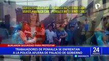 Exigen ser escuchados: trabajadores de agroindustria Pomalca protestan en exteriores de Palacio