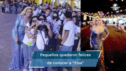 Niños confunden a Drag Queen con Elsa de 'Frozen' y le piden fotos