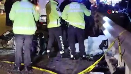 Ankara’da bariyerlere çarpan moto kurye hayatını kaybetti