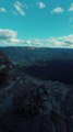 Sydney Blue Mountains Hidden Gem...Lincoln Rock Drone View. Travel Adventures Australia.