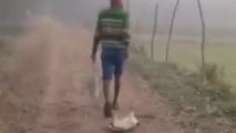 शाहजहांपुर:कछुए को बांधकर खींचने का वीडियो हुआ वायरल,वन विभाग ने जांच शुरू की