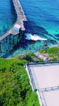 Awesome Beach Cliff Dive Drone View in Central Coast NSW Australia North of Sydney Travel Adventures