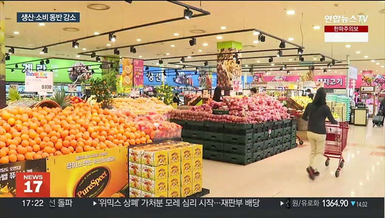 코로나 사태후 생산 최대 감소…뚜렷해진 경기 둔화