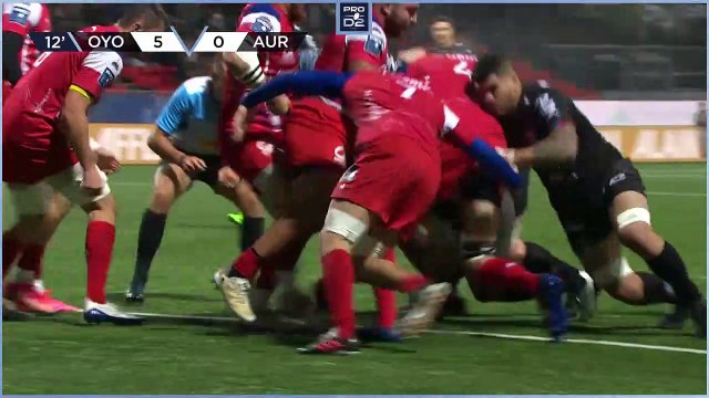 PRO D2 - Résumé Oyonnax Rugby-Stade Aurillacois: 45-3 - J12 - Saison 2022/2023