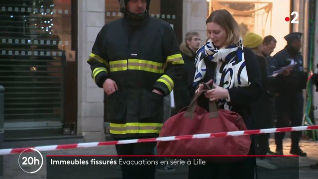 Des habitants et boutiques d'une rue commerçante du centre de Lille temporairement évacués hier, lors d'une troisième opération d'évacuation d’immeuble - VIDEO