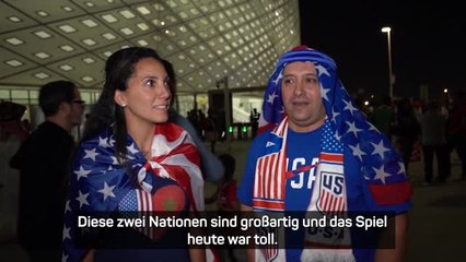 Download Video: Fans der USA und des Iran feiern gemeinsam bei WM