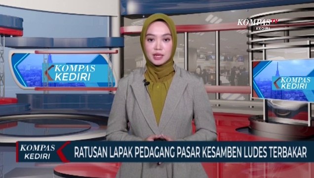 Ratusan Lapak Pedagang Pasar Kesamben Ludes Terbakar