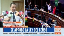 Vicente Cuéllar expresa conformidad con la aprobación de la ley del censo en el Senado