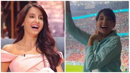 FIFA में अपना गाना सुनते ही झूम उठीं Nora Fatehi, स्टेडियम में डांस करती दिखीं एक्ट्रेस