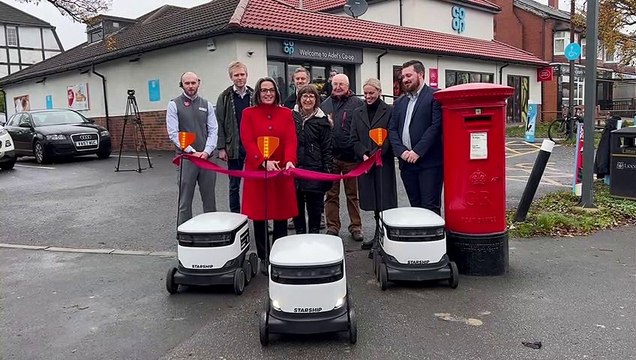 Launch of Starship grocery delivery robots in Leeds
