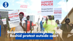 Supporters of Eastleigh top cop Rashid protest outside court
