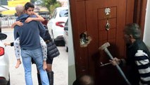 Kilitli evde hastalanan çocuk, balyozla kurtarıldı