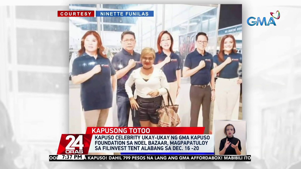 "Kapuso Celebrity Ukay-Ukay" ng GMA Kapuso Foundation sa NOEL Bazaar, magpapatuloy sa FIlinvest Tent Alabang sa Dec. 16 -20 | 24 Oras