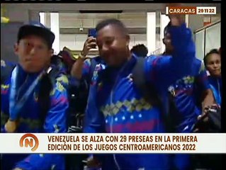 Venezolanos celebran triunfo en los Juegos Centroamericanos y del Caribe 2022