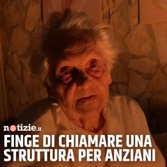 Finge di chiamare una struttura per anziani per la madre