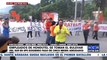 ¡Protestas! Empleados de Hondutel continúan exigiendo cinco meses de salarios atrasados
