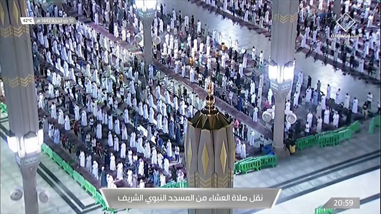 صلاة العشاء من #المسجد_النبوي_الشريف..  - الثلاثاء 14421210 هـ