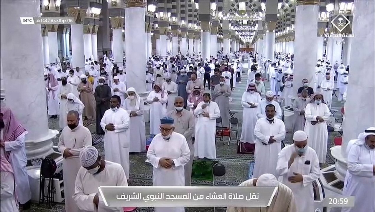 صلاة العشاء من #المسجد_النبوي_الشريف..  - الجمعة 14421206 هـ