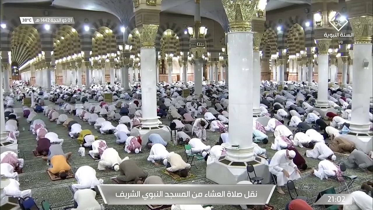 صلاة العشاء من الحرم النبوي الشريف الأحد 14421201 هـ