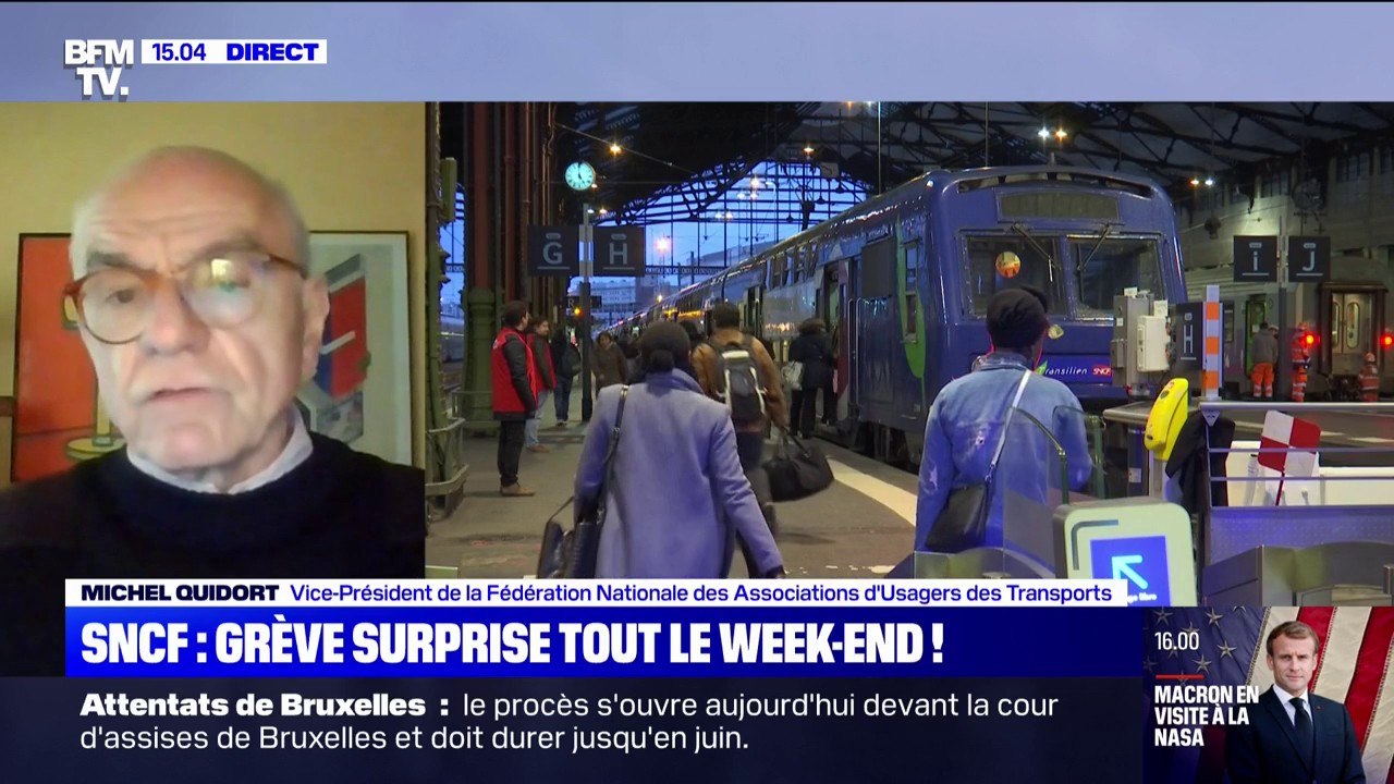 Grève à la SNCF: "Comme d'habitude on choisit un week-end" selon ce représentant des usagers des transports