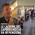 Capotreno va in pensione: l'annuncio commosso e il saluto dei passeggeri