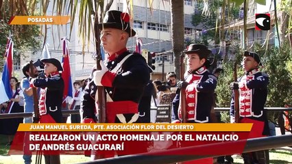 Realizaron un acto homenaje por el natalicio de Andrés Guacurarí