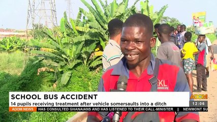 School Bus Accident: Pupils receiving treatment after vehicle somersaults into a ditch (30-11-22)