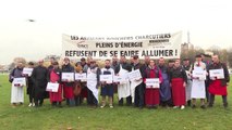 Francia | Los carniceros protestan ante el parlamento por la subida de la factura de la luz